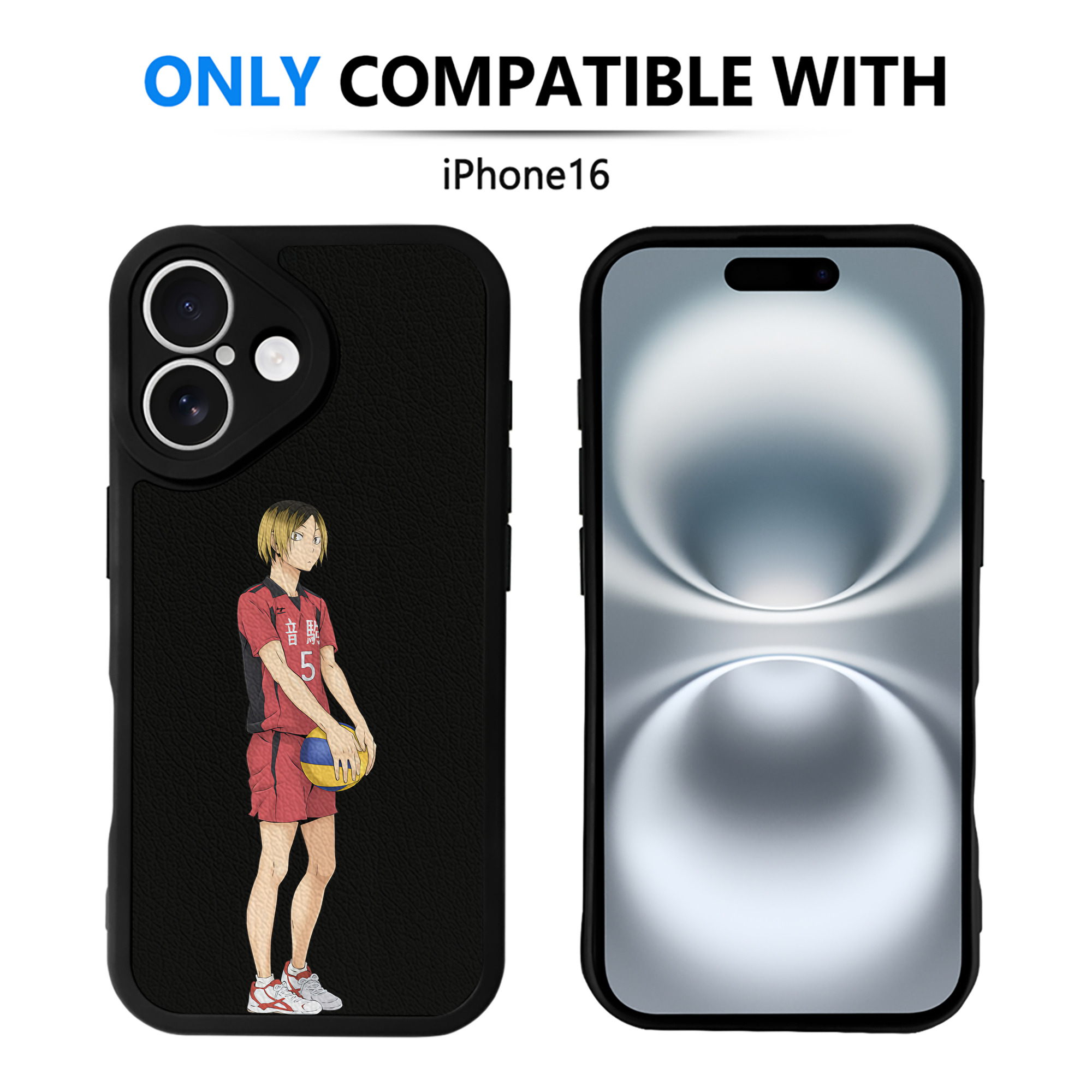 （画像用） ハイキュー!! Haikyu!! 【iPhone 16シリーズ対応】シリコンスマホケース（レザー調） 材質：シリコン